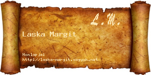 Laska Margit névjegykártya
